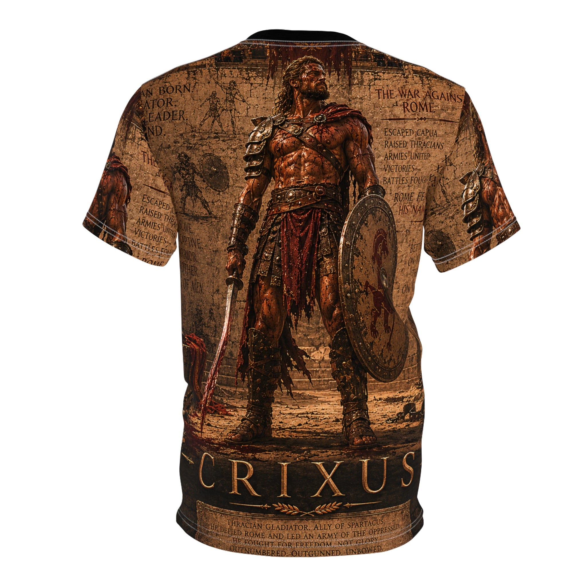 CRIXUS — The Gallic Lion– Ancient Warrior All-Over Print Shirt