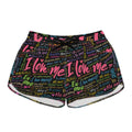 I Love Me Women’s Casual Shorts — Self-Love Multilingual Graphic Print 11/11