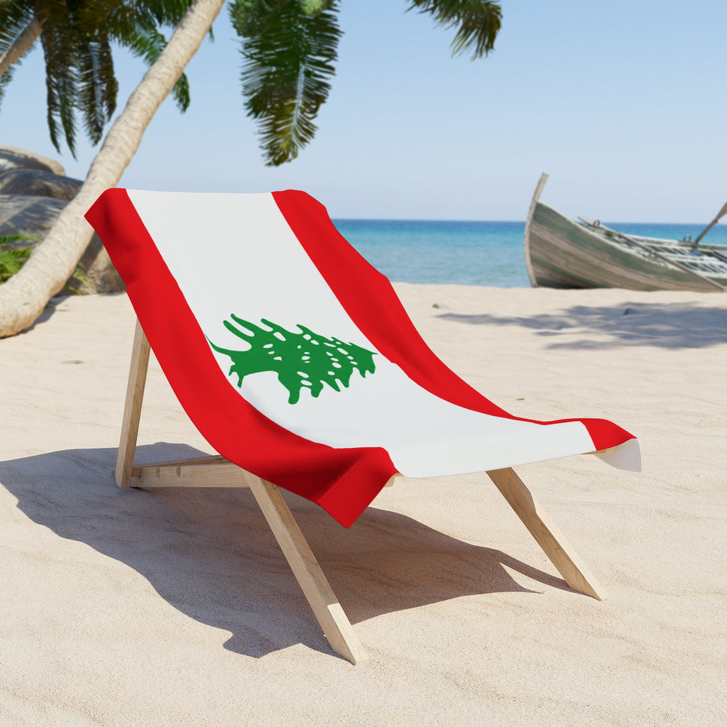 Lebanon Flag Beach Towel – Cedar Tree National Flag Design