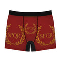 SPQR Roman Laurel Boxer Briefs — Men's Red Athletic Undergarment