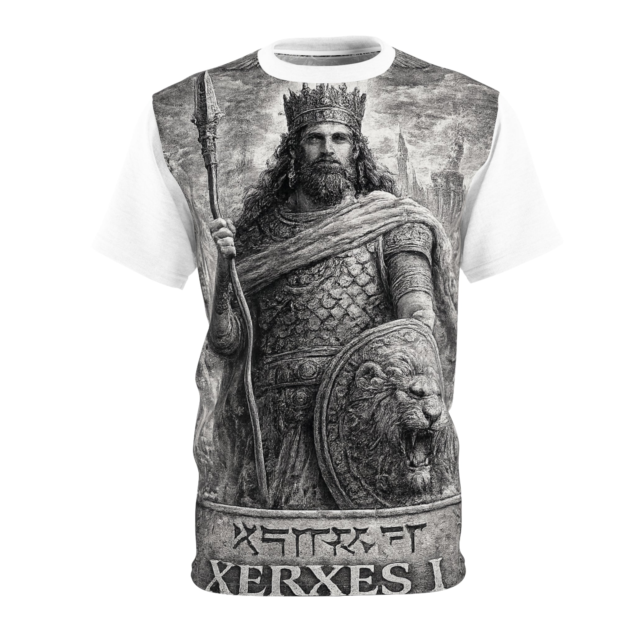 Xerxes I Graphic Tee — Ancient Persian King All-Over Print