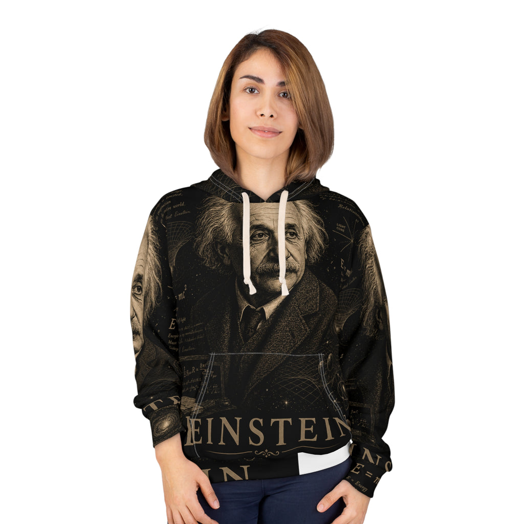 Einstein Portrait Hoodie — Vintage Scientific E=mc Pullover