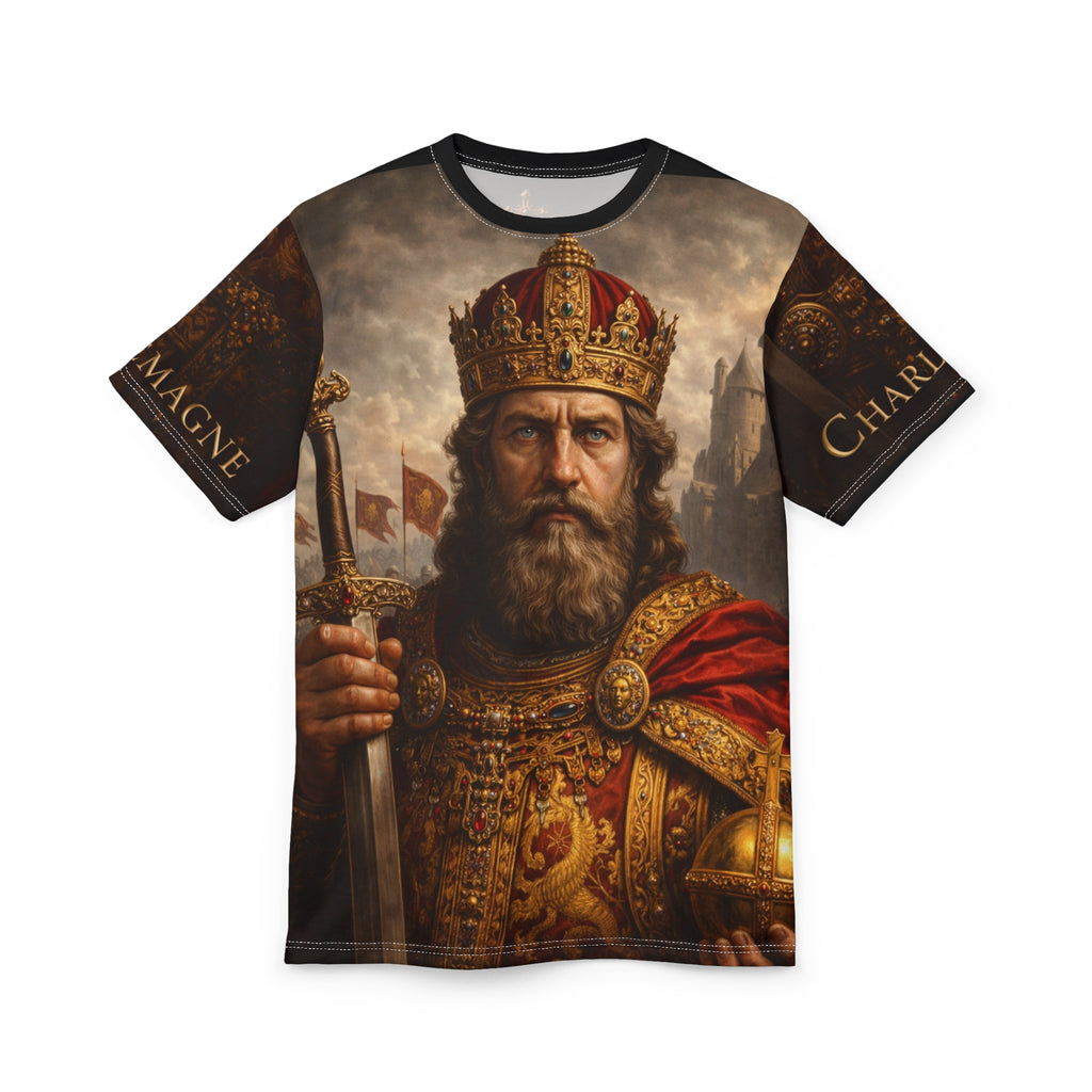 Charlemagne Emperor of the Franks— Medieval Royalty All-Over Print Shirt