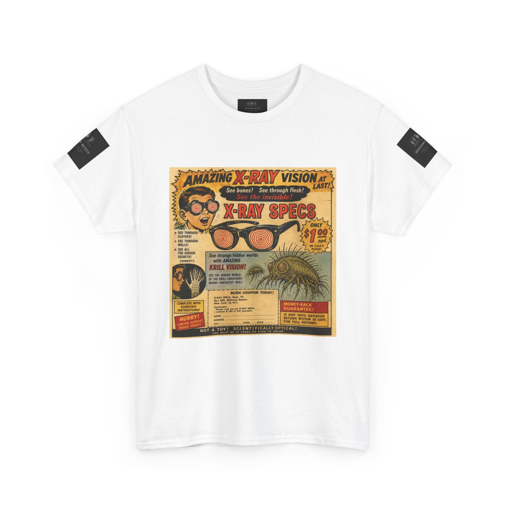 Vintage Comic Ad T‑Shirt — "Amazing X-Ray Vision" Graphic Tee  X-Ray Specs  | Forbidden History