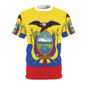 Ecuador Flag All-Over Print Tee – National Coat of Arms Design
