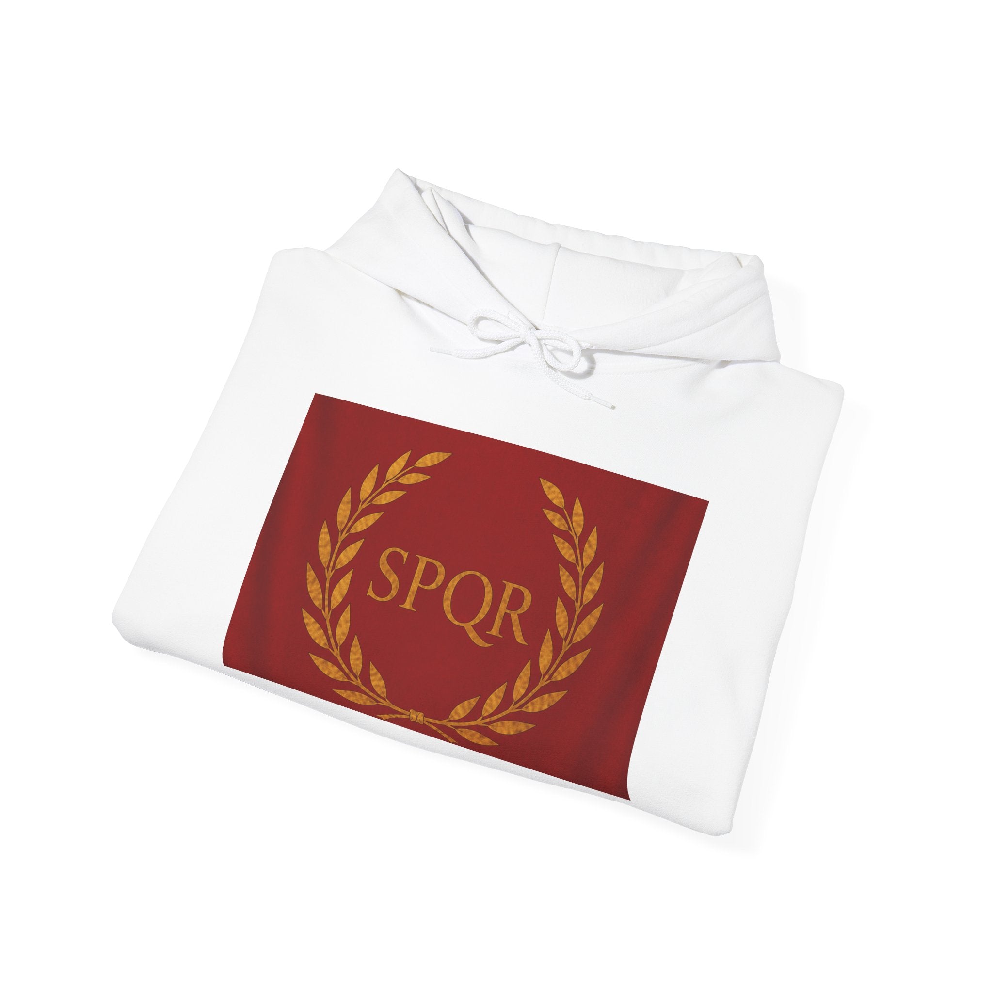 SPQR Roman Laurel Hoodie — Classic Ancient Rome Emblem Pullover