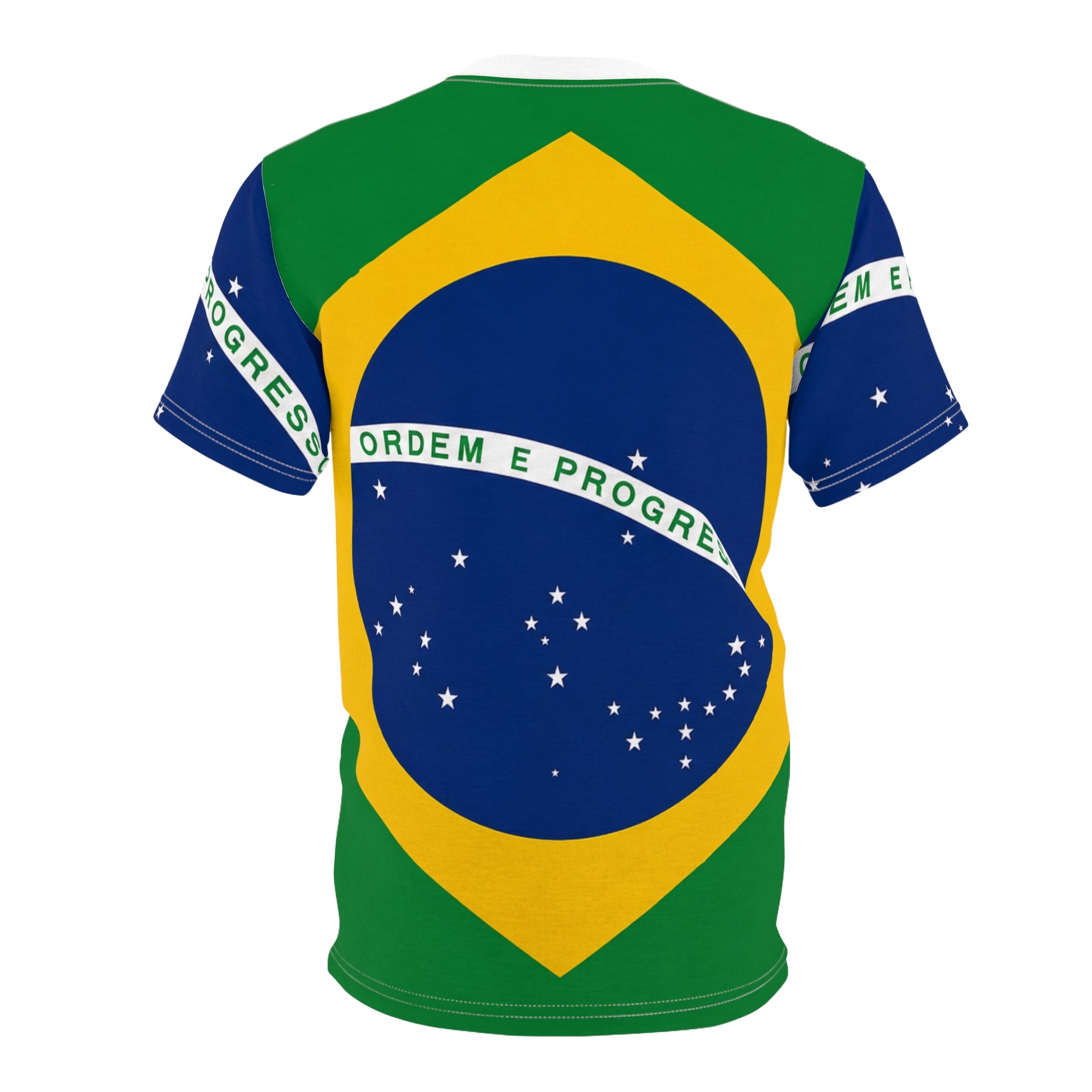 Brazil Flag T-Shirt — Ordem e Progresso All-Over Print Tee