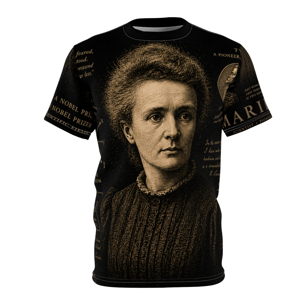 Marie Curie – Pioneer of Radioactivity — Vintage Nobel Prize Scientist Graphic Shirt