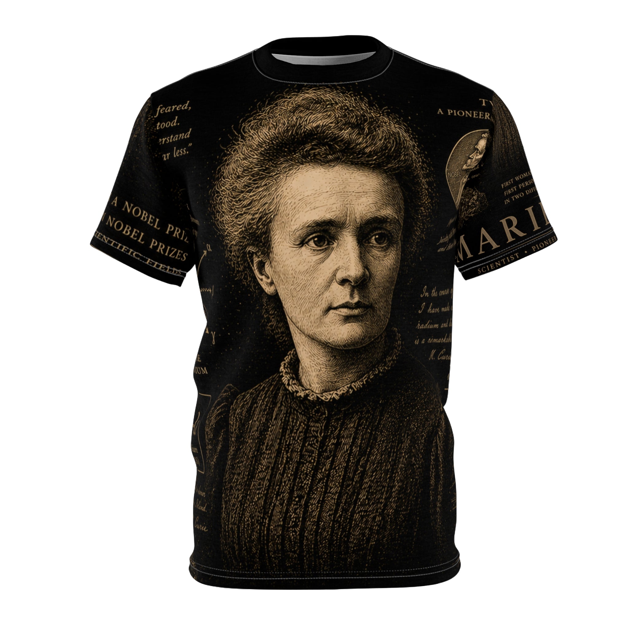 Marie Curie – Pioneer of Radioactivity — Vintage Nobel Prize Scientist Graphic Shirt