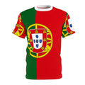 Portugal Flag All-Over Print Tee — Portuguese Crest Soccer Jersey