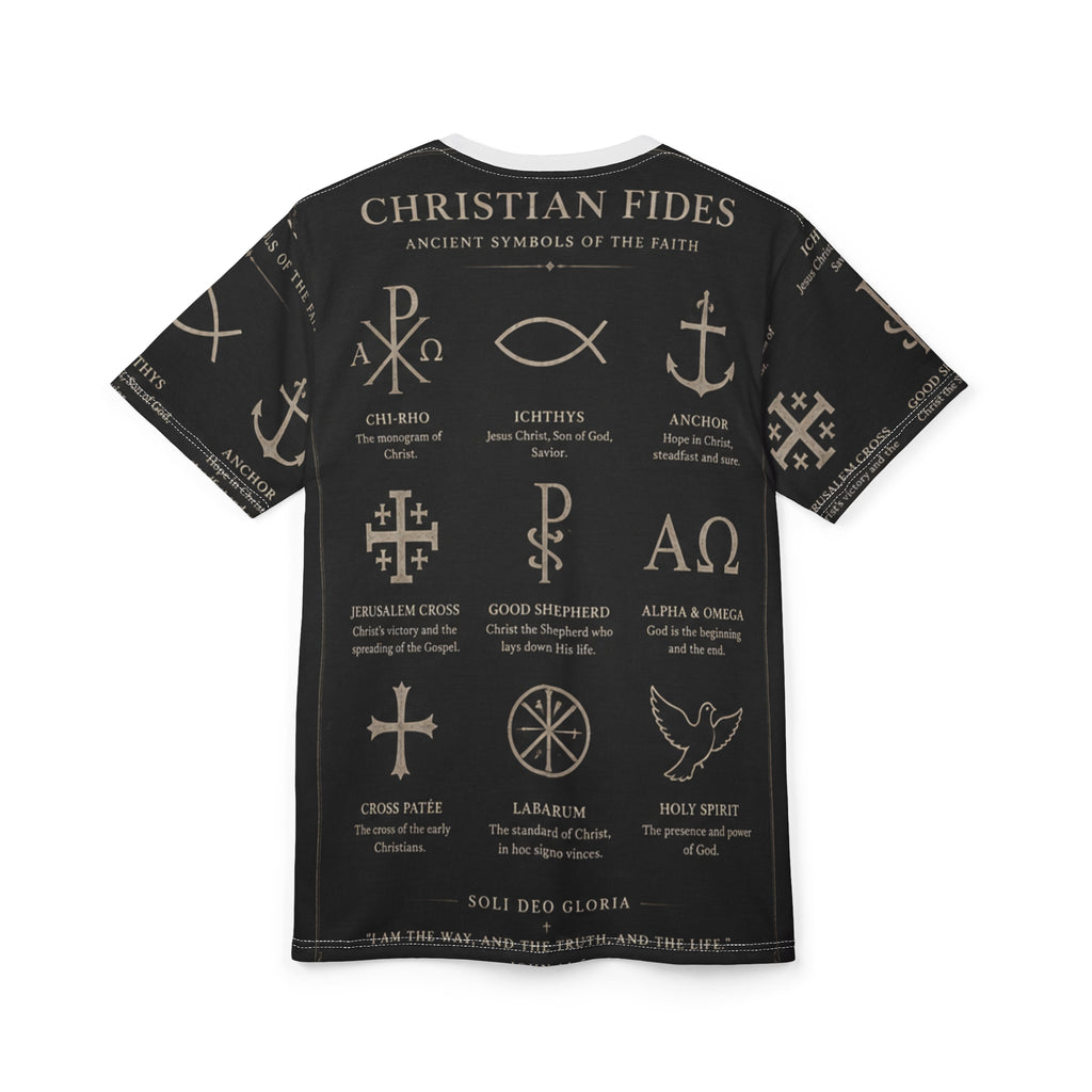 Christian Fides Codex Tee  Black— Ancient Symbols of the Faith
