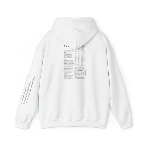 Anthony Personalized Name Hoodie | Minimalist Dictionary Style -Custom Name Gift | History Inspired Apparel