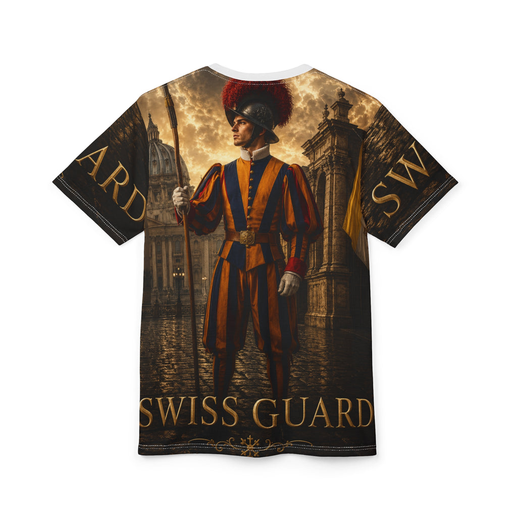 Swiss Guard Print Tee — Vatican Swiss Guard All-Over-Print T‑Shirt