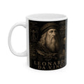 Leonardo da Vinci Sketches Ceramic Mug – Vintage Anatomy & Inventions Coffee Cup (11oz/15oz)