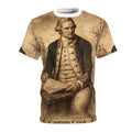 Captain Cook Portrait Tee — Vintage Nautical Exploration All-Over Print Shirt