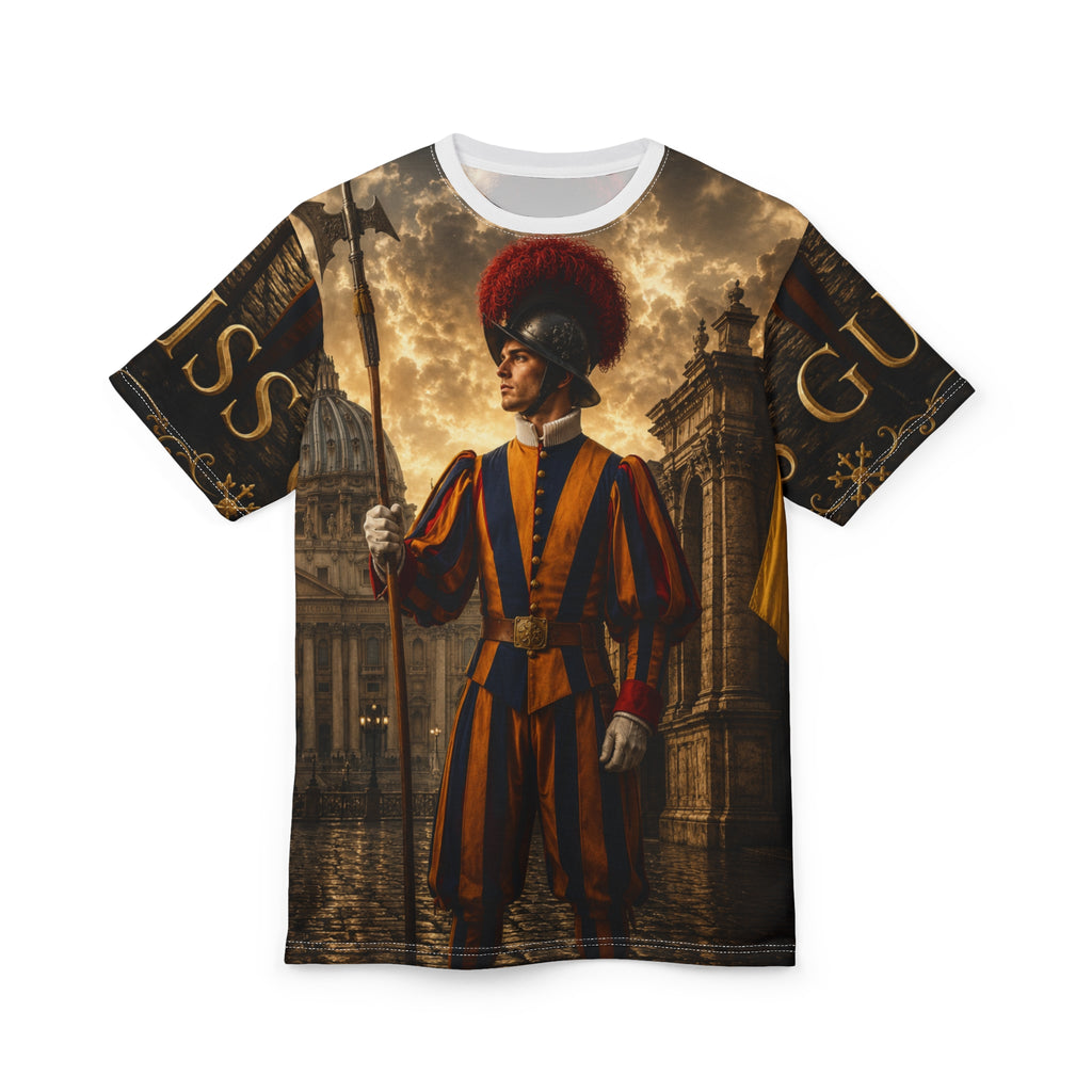 Swiss Guard Print Tee — Vatican Swiss Guard All-Over-Print T‑Shirt