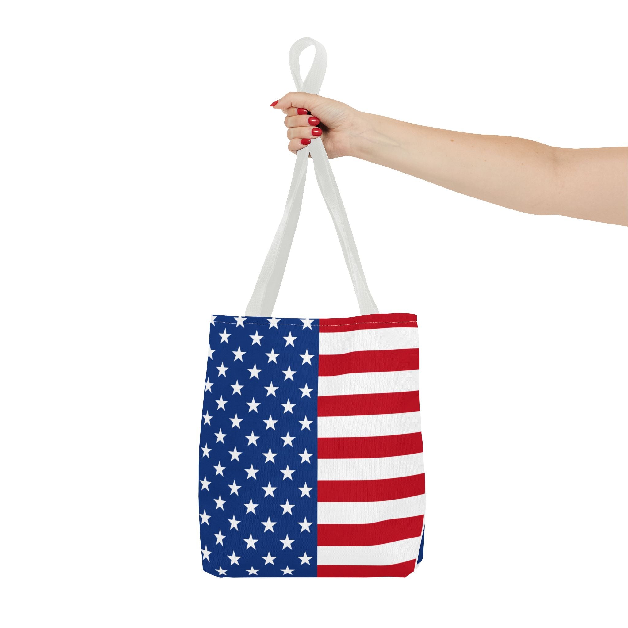 American Flag Tote Bag — Patriotic USA Stars & Stripes Beach, Grocery & Fourth of July Tote