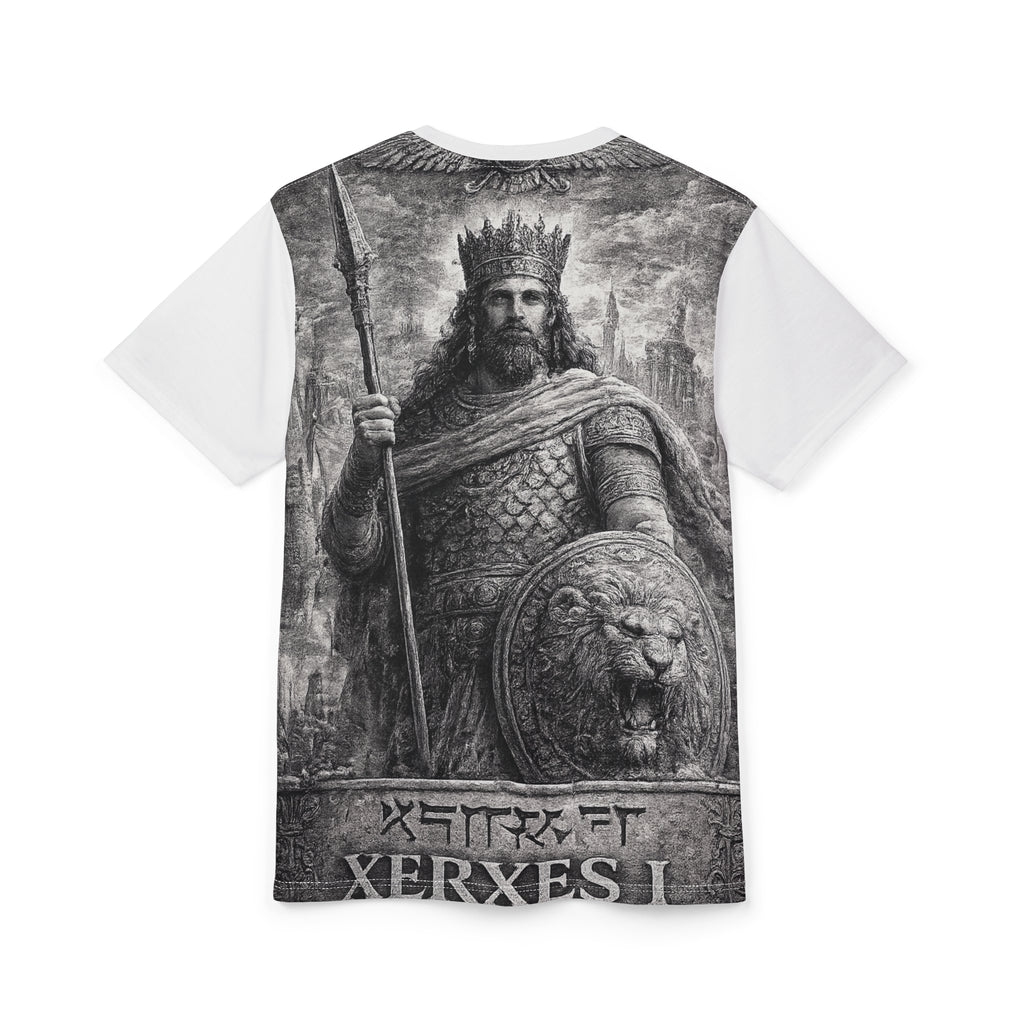 Xerxes I Graphic Tee — Ancient Persian King All-Over Print