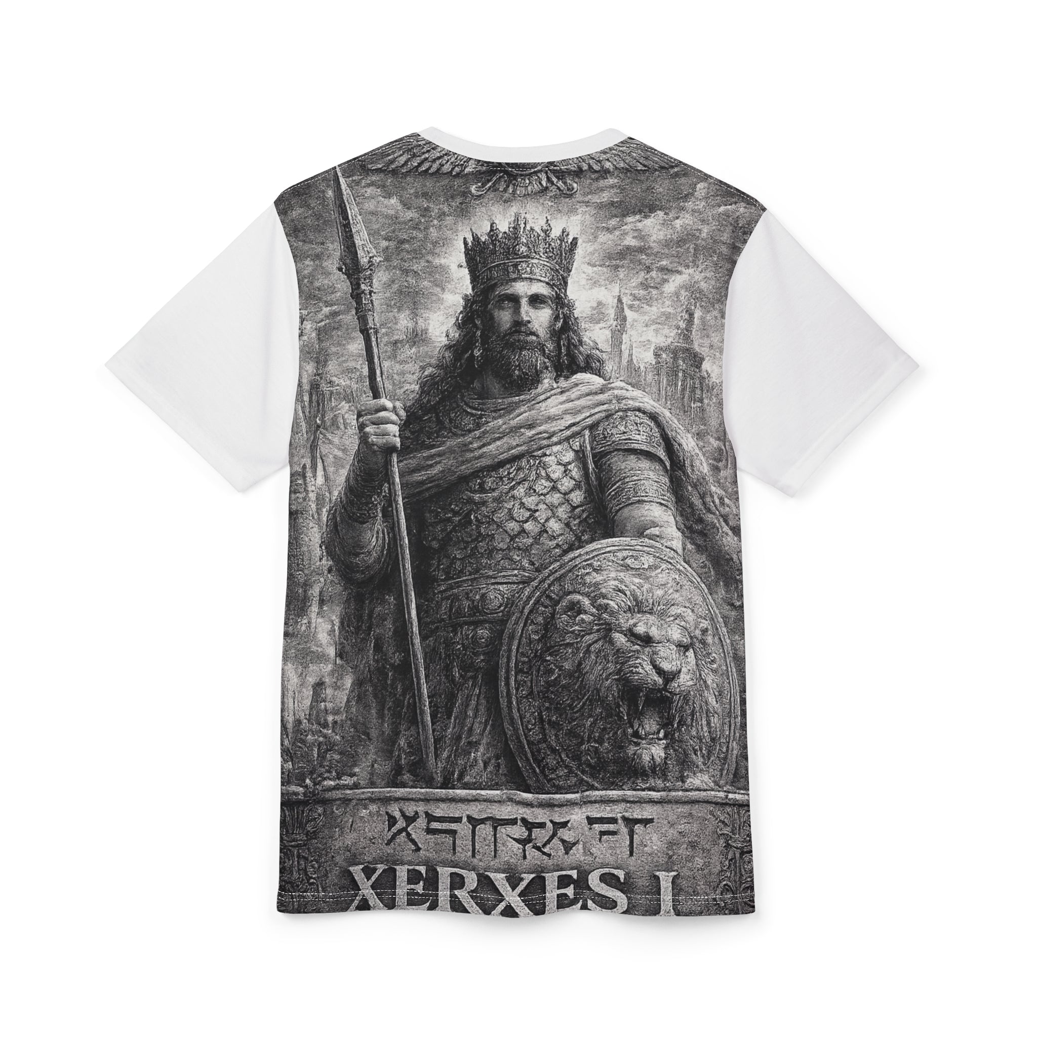 Xerxes I Graphic Tee — Ancient Persian King All-Over Print