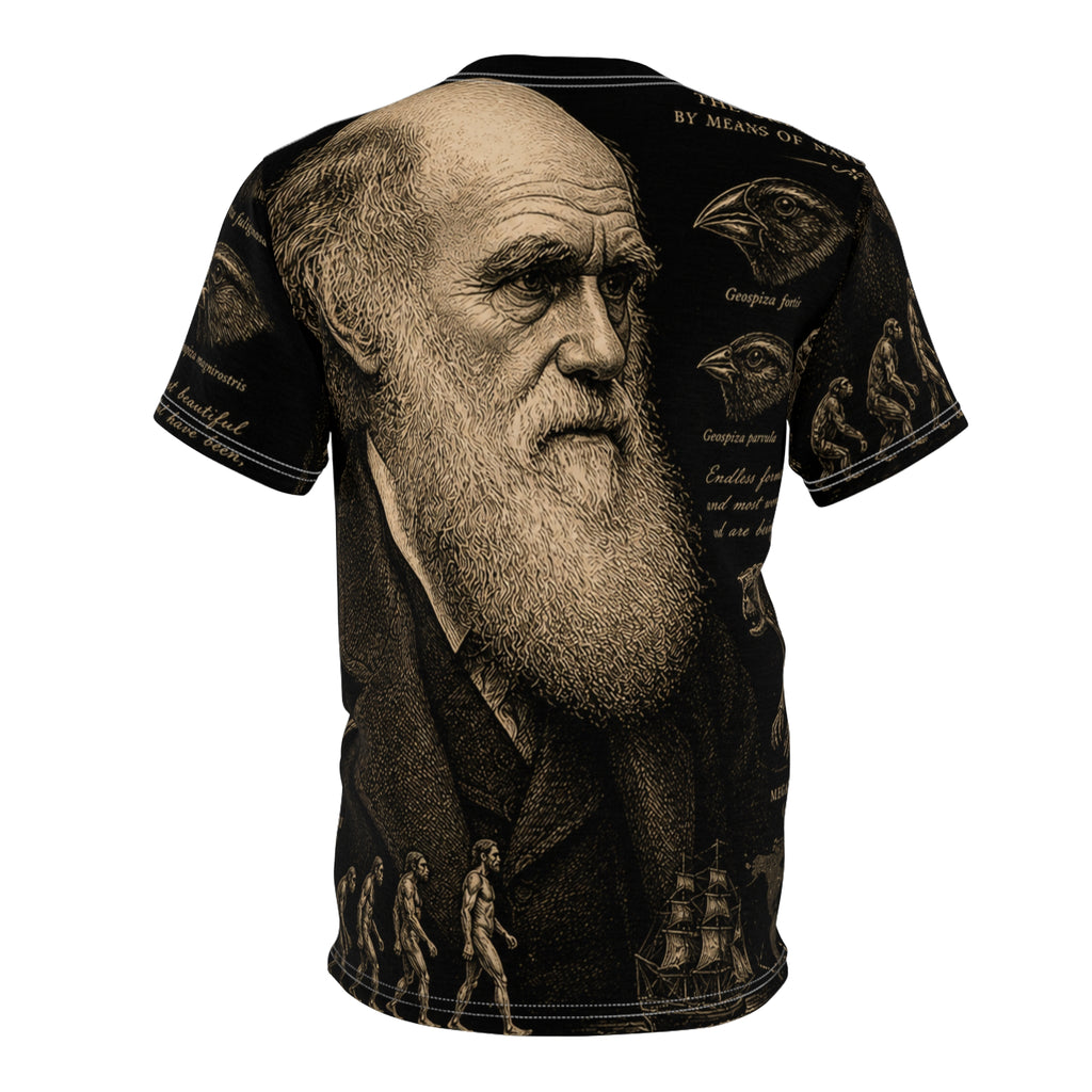 Charles Darwin Portrait Tee – "The Origin of Species" Vintage Science Graphic T-Shirt