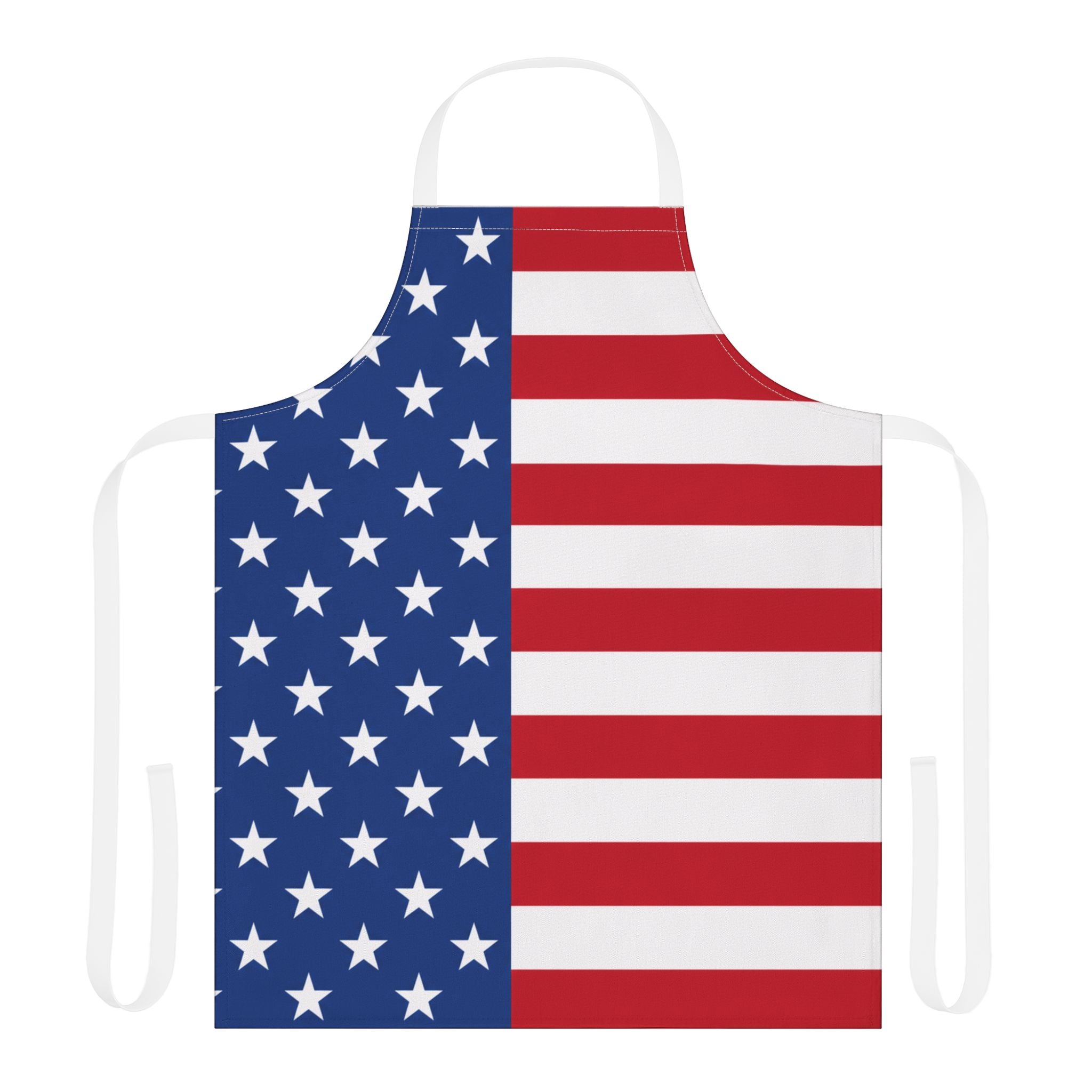 American Flag Apron — Patriotic USA Kitchen Apron for 4th of July, BBQs & Cooking
