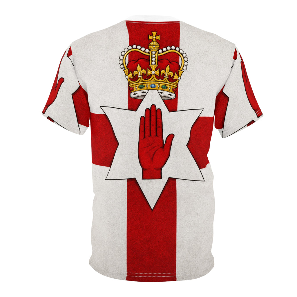 Northern Ireland – The Ulster Banner— Red Hand of Ulster Crest All-Over Print Tee