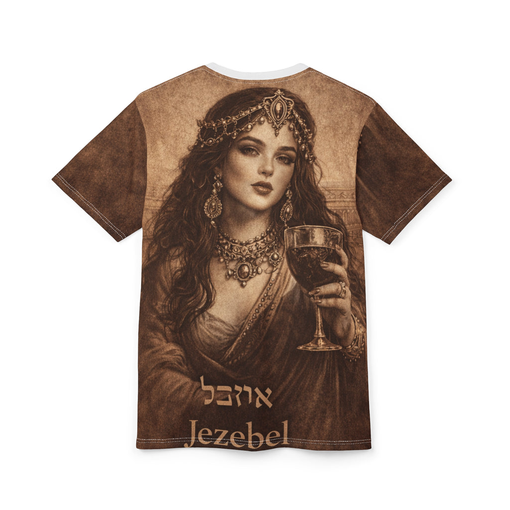 Jezebel Portrait Tee — Vintage Sepia Goddess Graphic Shirt