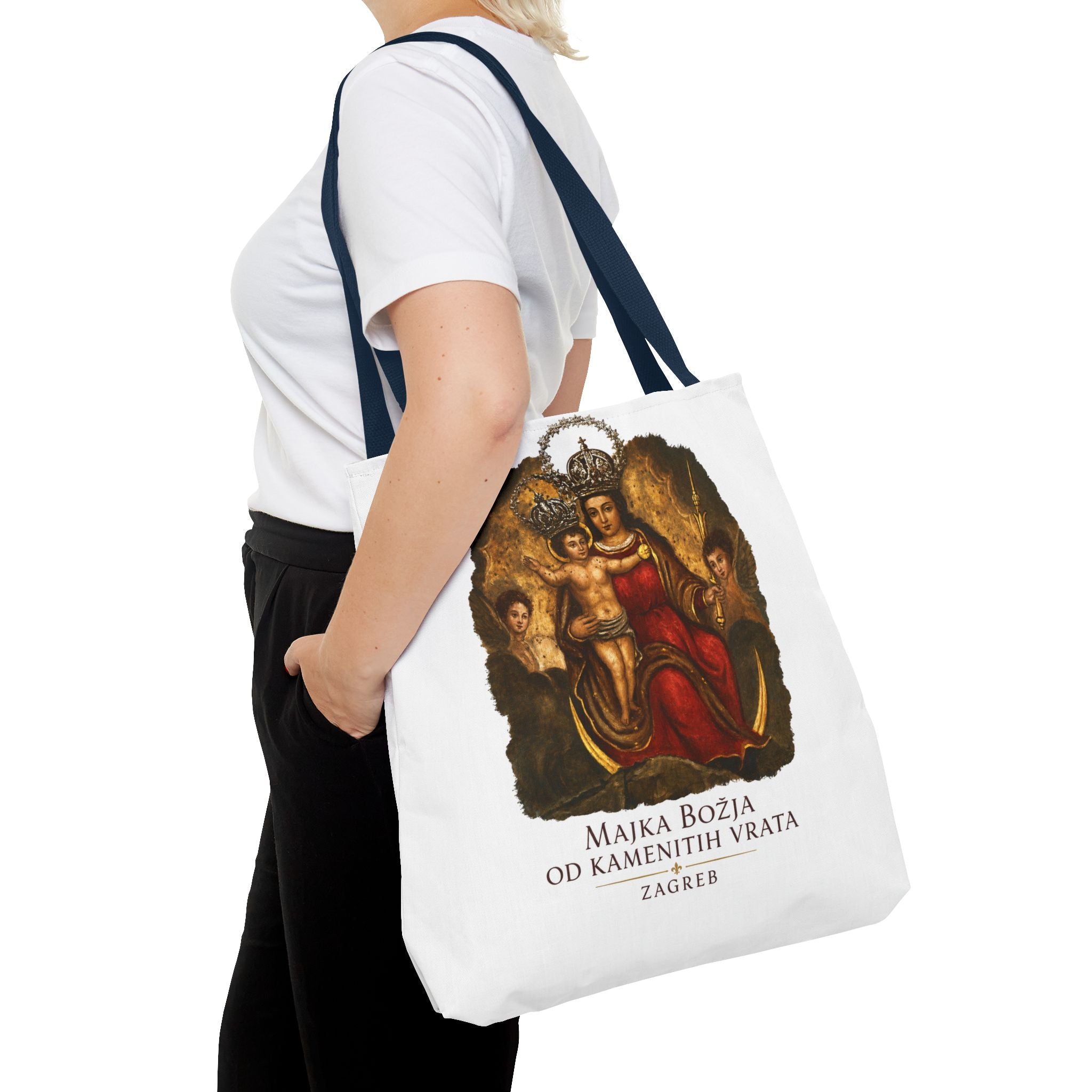 Madonna and Child Tote Bag — 'Majka Božja od Kamenitih Vrata' Zagreb Religious Art Tote