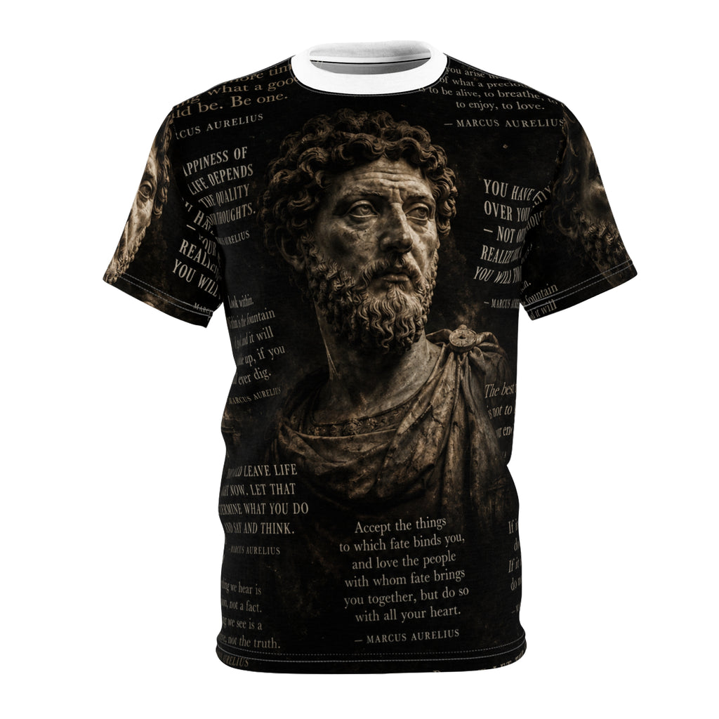 Marcus Aurelius Stoic Statue Tee — Meditations of an Emperor
