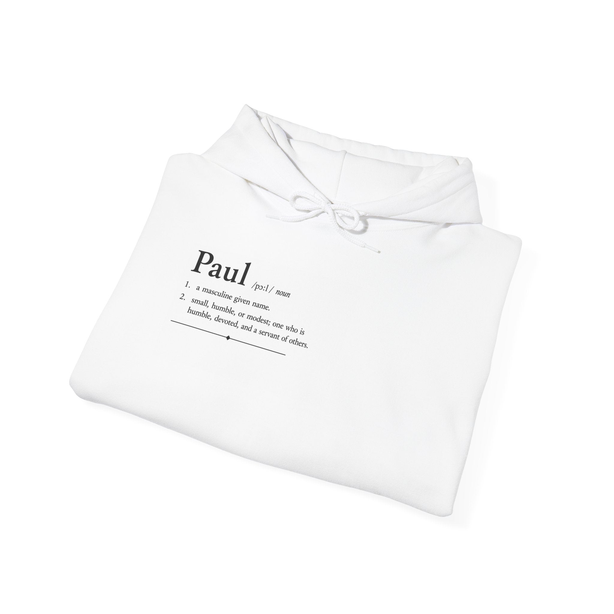 Paul Personalized Name Hoodie | Minimalist Dictionary Style | Biblical Name Meaning | Latin Name Origin | Christian Gift | Custom Name Apparel