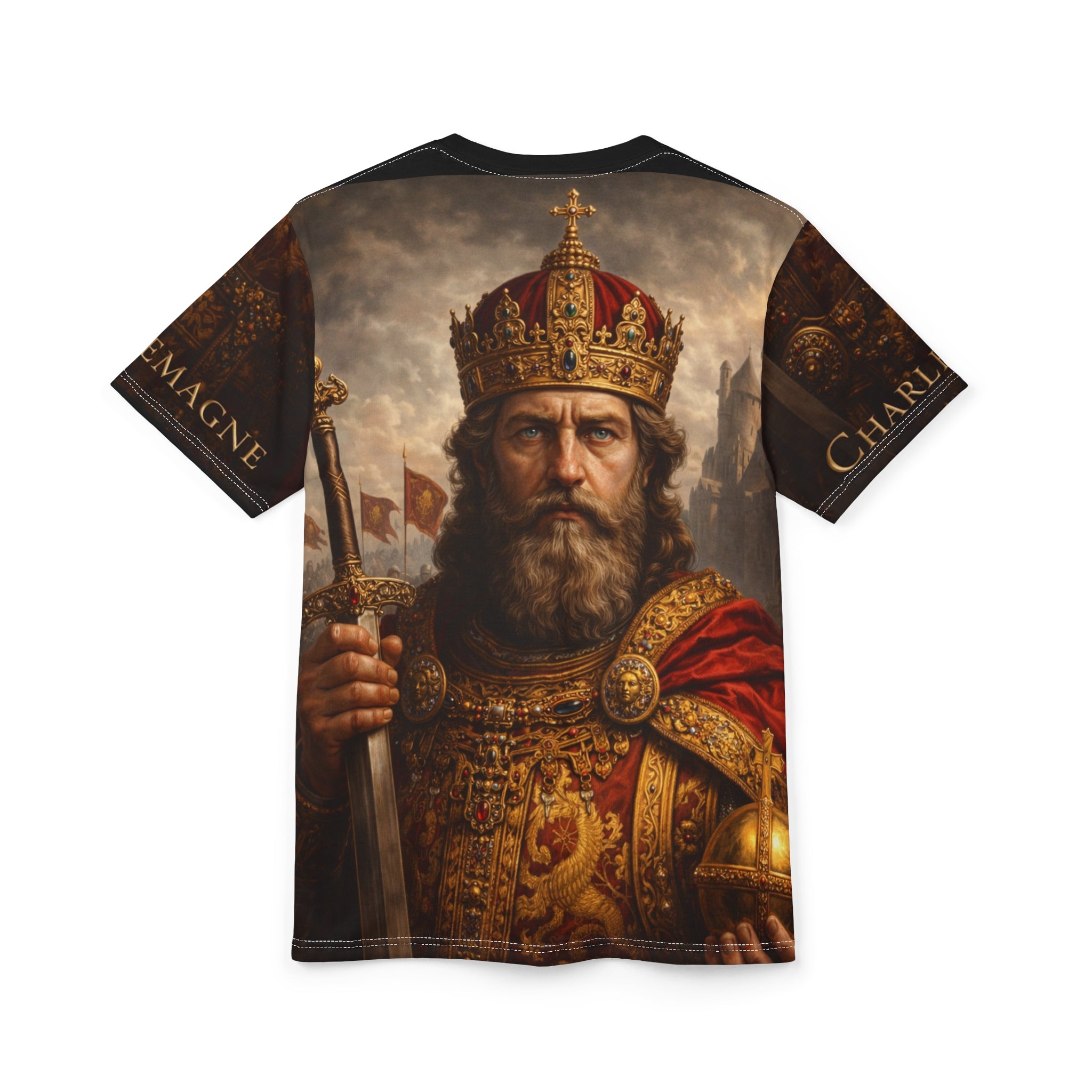 Charlemagne Emperor of the Franks— Medieval Royalty All-Over Print Shirt