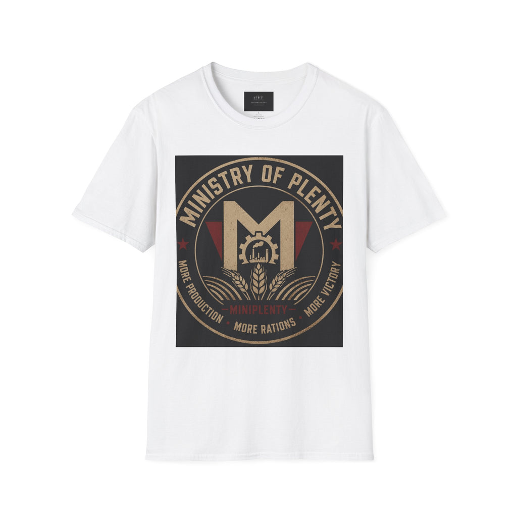 Ministry of Plenty T-Shirt | Miniplenty Emblem | Inspired by George Orwell’s 1984 | Dystopian Literary Apparel