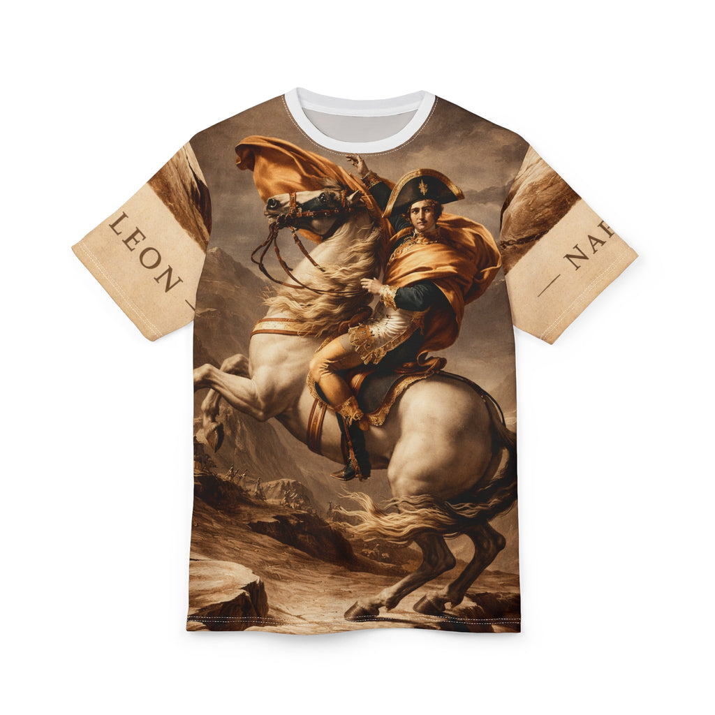Napoleon Crossing the Alps Tee — Vintage Historical Art All-Over Print Shirt