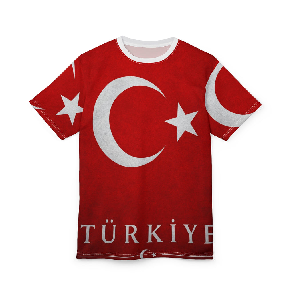 Turkey Flag T-Shirt – Türkiye Crescent & Star All-Over Print Tee