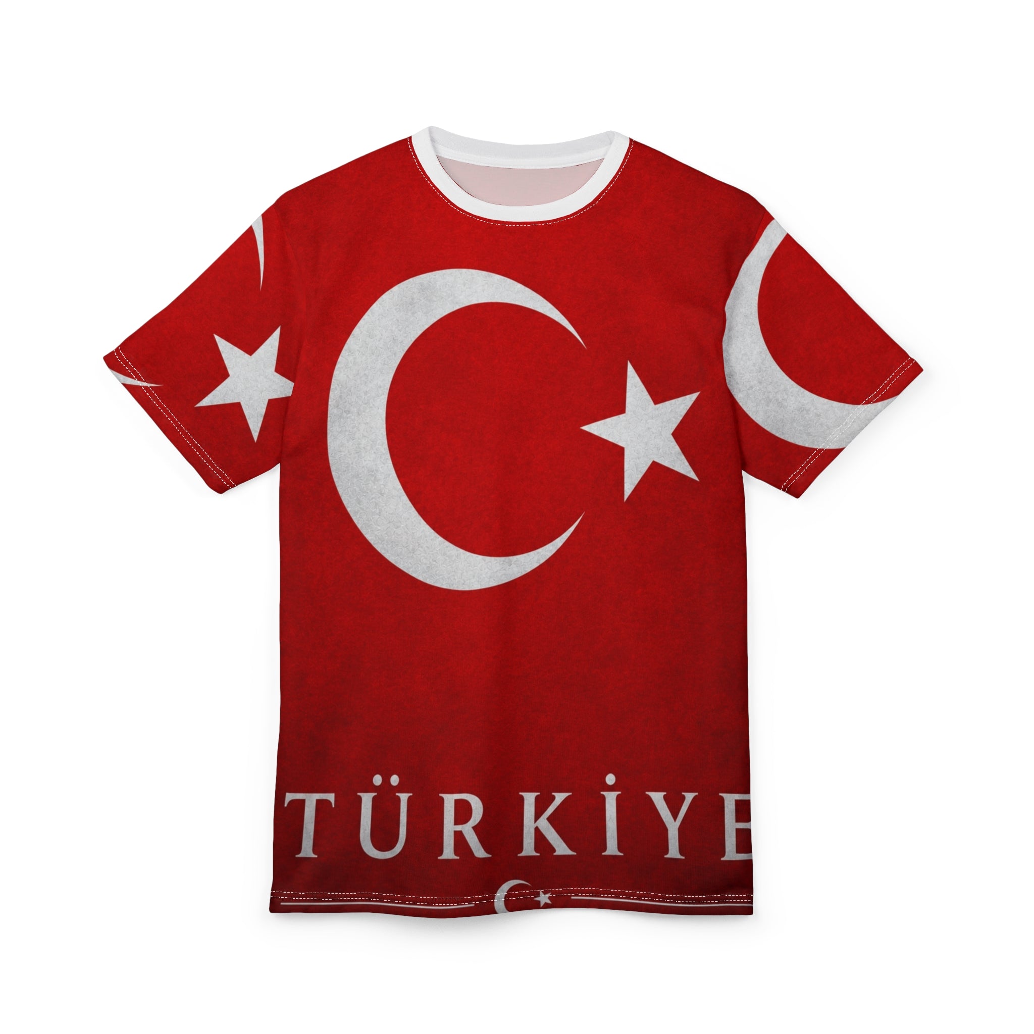 Turkey Flag T-Shirt – Türkiye Crescent & Star All-Over Print Tee