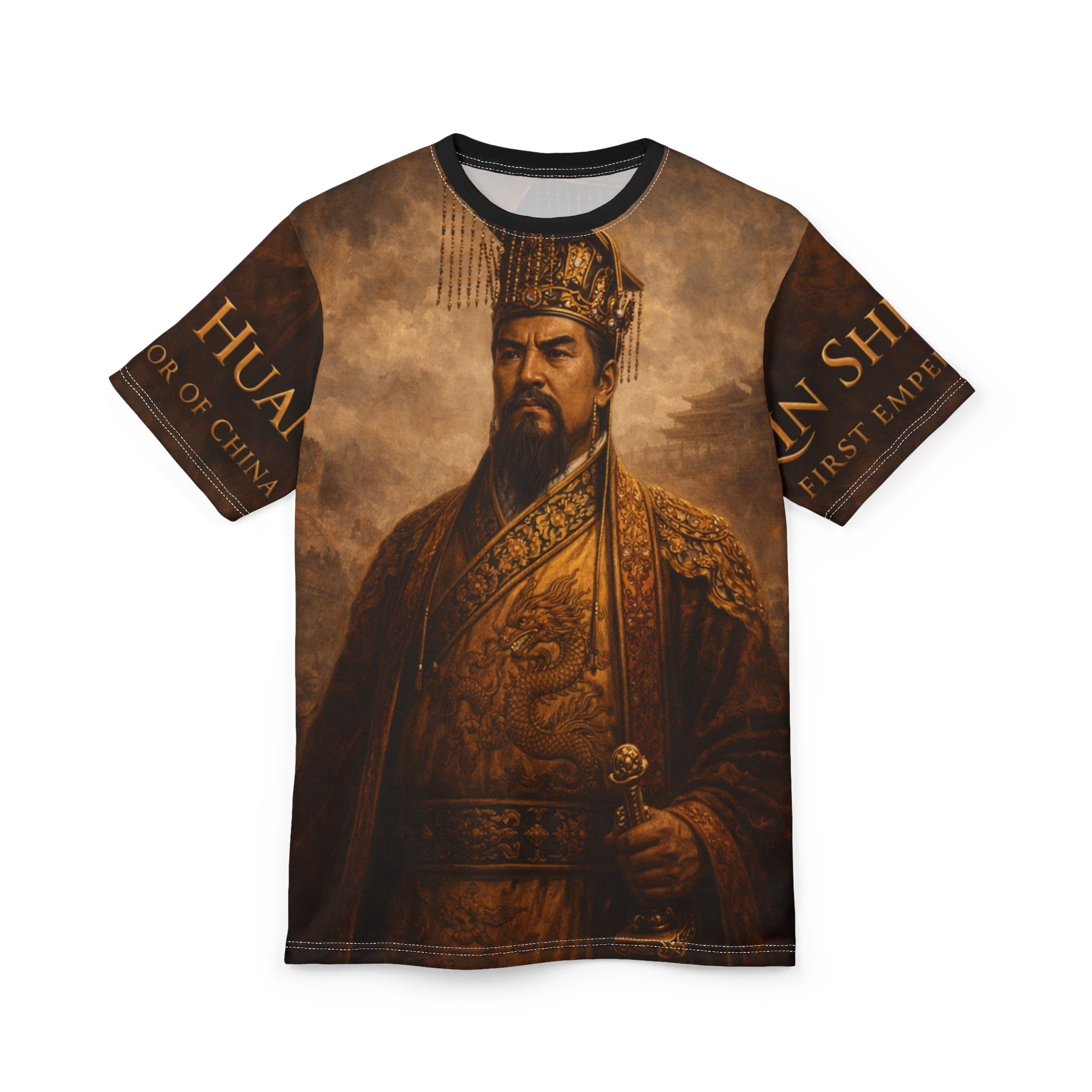 Emperor Qin Shi Huang Portrait Tee — Ancient China Historical Graphic Shirt