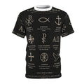 Christian Fides Codex Tee  Black— Ancient Symbols of the Faith